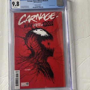 Carnage: Black White & Blood #1 CGC 9.8 Gleason Variant Cover 2021 White Pages - Picture 1 of 8