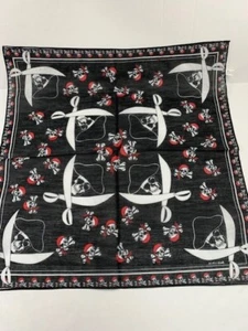 Pirate Bandana Scarf Skulls Swords Square OTC Cotton black white red novelty new - Bild 1 von 12
