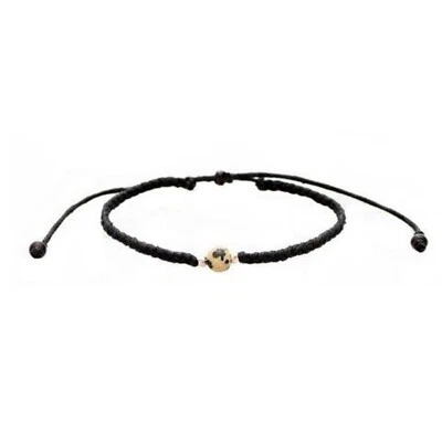 Pulsera trenzada de jaspe dálmata, cierre deslizante ajustable  Foto 1 de 2