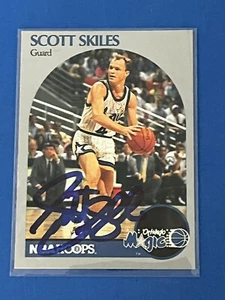 1990/91 Hoops #220 Scott Skiles Orlando Magic firmado automático autógrafo tarjeta entrenador - Imagen 1 de 5
