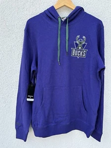 Milwaukee Bucks Mitchell & Ness Fleece Hoodie Embroidered Purple Medium MSRP $90 - Picture 1 of 10