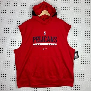 New Orleans Pelicans Nike Dri-Fit Sleeveless Team Issued Hoodie XXLT 2XLT NWT - Picture 1 of 5