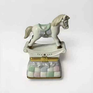 Lenox Treasures Rocking Horse Trinket Box Baby Gift Hinged No Charm 3.75" Tall - Picture 1 of 5