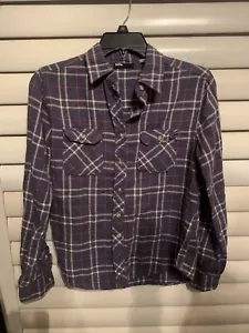 BDG Navy Plaid Shirt Bella Swan Twilight New Moon Alt - Picture 1 of 6