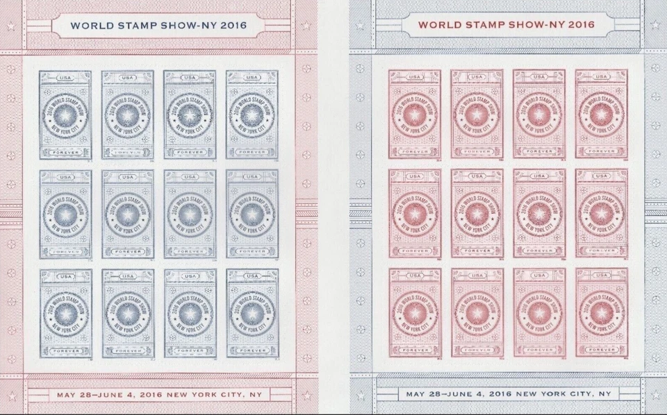 #5062-5063 World Stamp Show NY 2016 - Sheet of 24 Forever Stamps MNH - Image 1 of 1