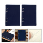 2Pcs Loose Leaf Notebook Binder A5 Notepad Pu Binder Notepad Writing Notebook