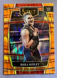 Rhea Ripley 2022 Panini Select WWE CONCOURSE ORANGE FLASH PRIZM PARALLEL #16