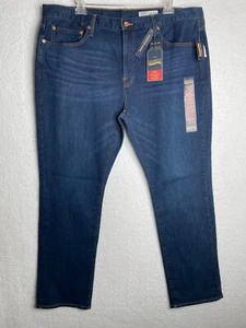 Cremieux 42 x 32 Premium Denim Men’s Jeans Slim Fit Stretch Indigo Blue NWT - Picture 1 of 11