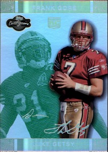 2007 Topps Co-Sign Ch Face Holosilver Green Card #61B Luke Getsy/Frank Gore/75