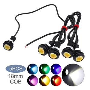 5pcs 18MM 9W LED Eagle Eye White Light Daytime Running DRL Backup Light Car 12V - Picture 1 of 12