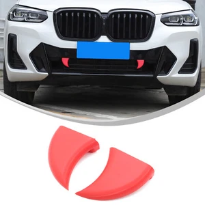 ABS Red Front Center Grill Tiger Teeth Trim Decorative Kit For BMW X3 2018-2023 - Picture 1 of 10