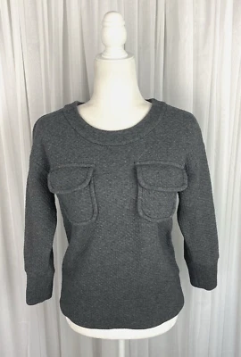 Top Pullover Lacoste Devanlay Para Mujer 36 Talla S Gris Acolchado 2 Bolsillos Manga 3/4 Foto 1 de 4