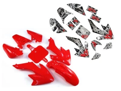 Kit de gráficos de carenado de plástico Pit Dirt Bike SSR Honda CRF50 XR50 3M Foto 1 de 4