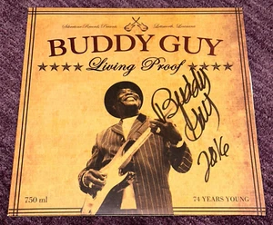 BUDDY GUY Signed LIVING PROOF LP ALBUM COVER Beckett Auth (BAS) - Picture 1 of 5