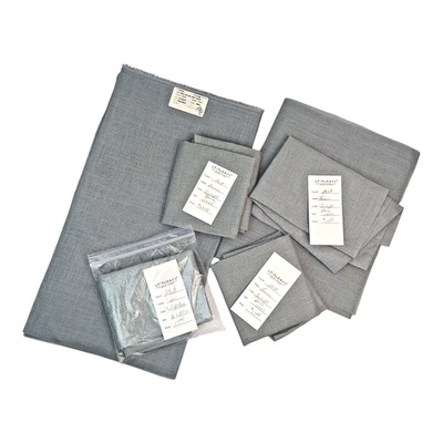 Large Lot 28 ct Linen "Twilight Blue" Counted Cross Stitch Fabric | 6 Large Pcs - Image 1 of 2