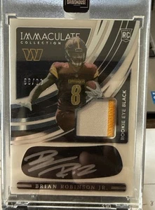2022 Panini Immaculate Brian Robinson Jr 2 Color PATCH AUTO RC Rookie 98/99 🔥🔥 - Picture 1 of 2