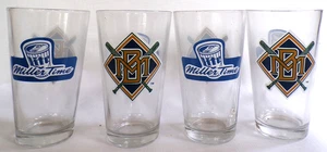 Milwaukee Brewers Baseball Team, Miller Time Pint Gläser, 4er Set - Bild 1 von 1