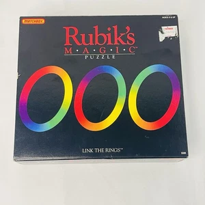 Vintage 1986 Rubik's Magic Puzzle Link the Rings Matchbox Puzzle Toy NEW, SEALED - Picture 1 of 5