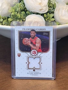 2025-26 Topps Basketball Alijah Martin RC SP Franchise Fabrics Relic Raptors - Picture 1 of 2