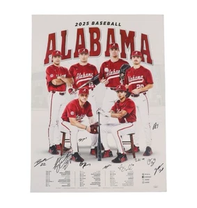 2025 Alabama Crimson Tide 18x24 Poster Signed by (10) JSA - Picture 1 of 2