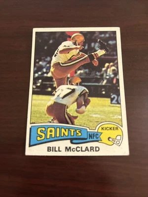 1975 Topps - Bill McClard #382 RC New Orleans Saints Arkansas Razorbacks - Image 1 of 2
