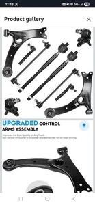 10 Pc Suspension for Toyota Corolla 2003 - 2008 Tie Rods Ball Joints Sway Bar - Bild 1 von 5