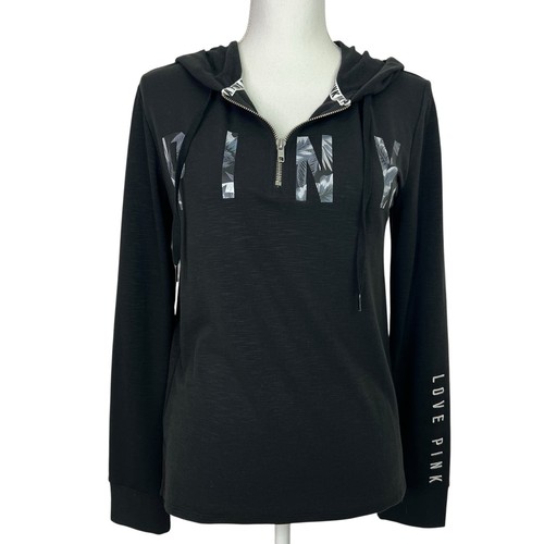 UNDERCOVER Felpa con cappuccio rosa Victoria’s Secret donna 1 4 zip coulisse maniche lunghe