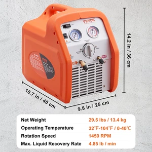 Succebuy 3/4 HP Refrigerant Recovery Machine-Portable AC Recovery Machine with H - Picture 1 of 13