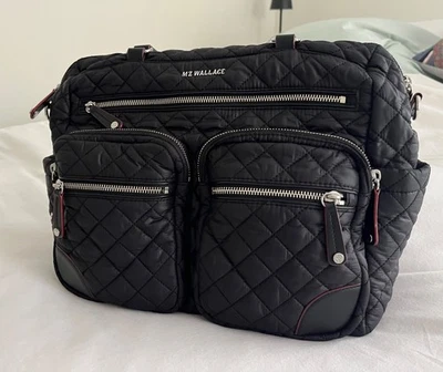 MZ Wallace Large Travel Bag Black Nylon Leather Shoulder Bag/EXCELLENT CONDITION - Image 1 of 4