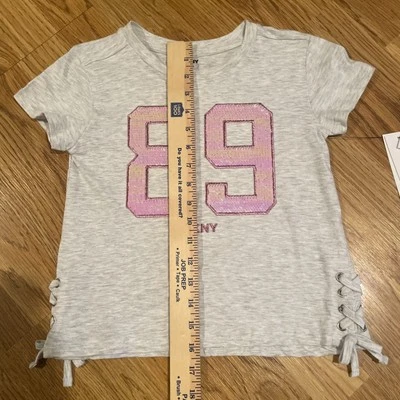 DKNY Kids Girls size 7 (S) FLIP SEQUINES-bling-DKNY T SHIRT NEW NWT - Image 1 of 4
