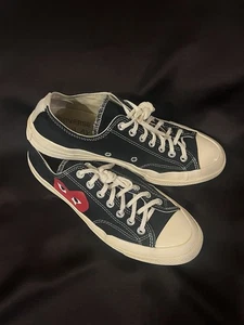 Men’s Size 9 Women’s 11 Converse Comme des Garçons Play x Chuck 70 Low Black👀 - Picture 1 of 6
