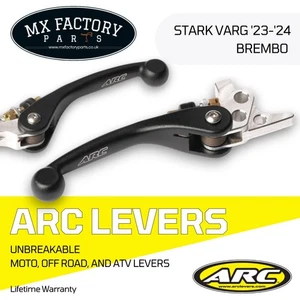 Stark Varg ARC Front & Rear Brake Lever set aluminum black Folding, Brembo - Picture 1 of 6