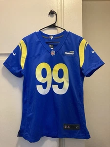 Nike Los Angeles Rams Womens Aaron Donald #99 Jersey Size L On Field Blue NFL - Picture 1 of 14