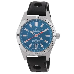 Mathey-Tissot Mergulhador GMT Quartz Blue Dial Men's Watch MRGABU - Picture 1 of 3