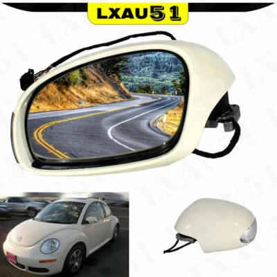 Espejo retrovisor izquierdo con luz giratoria térmica pintado beige crema para VW Beetle 2006-2009 Foto 1 de 4