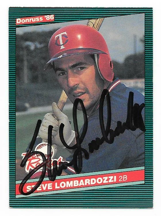 STEVE LOMBARDOZZI 1986 DONRUSS ROOKIES AUTOGRAPHED SIGNED # 18 MINNESOTA TWINS - Image 1 of 1