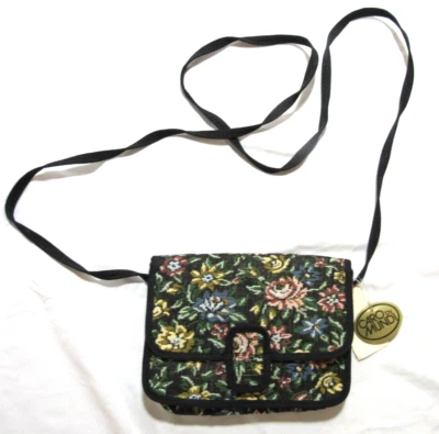 CARO BY MUNDI VINTAGE WOMEN'S TAPESTRY SHOULDER CLUTCH PURSE FLORAL PRINT NEW - Image 1 of 4