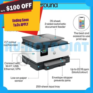 HP OfficeJet PRO 9130E All-in-One Printer+Dual Tray 25ipm with #937 & #937e Ink - Picture 1 of 4