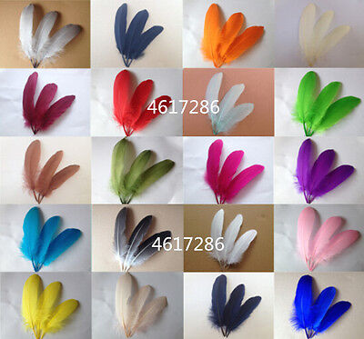 100pcs Natural Goose Feathers Dyeing 6-8 Inch/15-20 Cm Carnival Diy Costume Mask • 2.99$