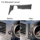 Carbon Fiber Information Button Cover Trim For Mitsubishi Lancer 2008-2015