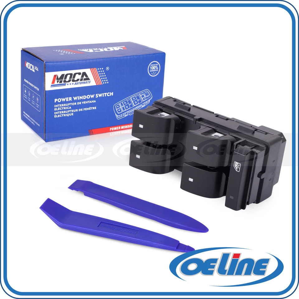 Interruptor de ventana principal de alimentación del lado del conductor delantero de 5 botones para 07-16 GMC Acadia 3,6 L Foto 1 de 4