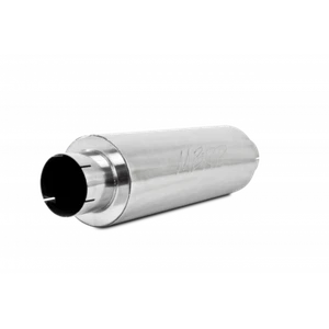 Silenciador de acero inoxidable MBRP tono silencioso 409 5" entrada salida 8" cuerpo 31" longitud M2220S - Imagen 1 de 3