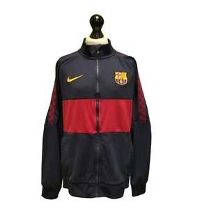 Nike Navy Blue Red Fc Barcelona Zipped Tracksuit Sports Top Uk Boy's Xl E341 - Picture 1 of 5