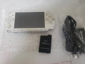 Sony PSP 2000 CONSOLE Ceramic White, ships Quik!, With Adapter + Battery - Picture 1 of 9