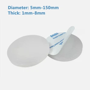 10x Silicone Solid Discs Self Adhesive Round Pad Sealing Cushioning Dia 5-150mm - Picture 1 of 226