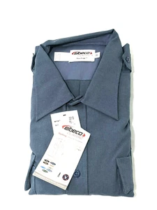 ELBECO 3319 MENS TexTrop™ SHORT Sleeve Polyester Shirt SIZE LG 16 FRENCH BLUE - Picture 1 of 4