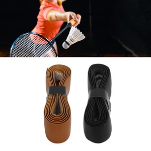 Real Cow Leather Tennis Racket Grip Replacement for Sweat Absorption - Picture 1 of 18