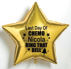 Cancer Balloon Personalised Last Chemo Bell Ring End of treatment - Picture 1 of 4