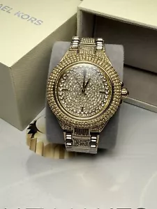 Michael Kors Camille Gold Pave Dial Stainless Steel Quartz Ladies Watch MK5720 - Picture 1 of 5