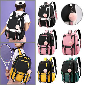 Large School Bags For Teenage Girls Backpack Travel Canvas Bag Multicolour UK